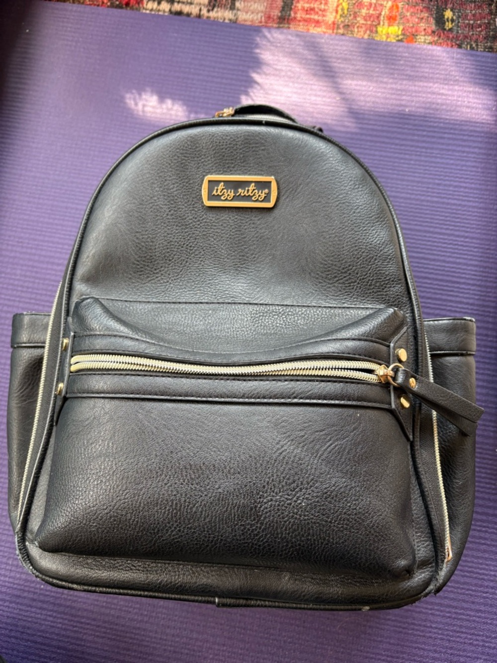 Itzy Ritzy Black mini diaper Backpack